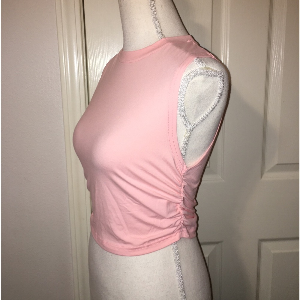 NWOT 3 Piece Set Of Cropped Sleeveless Tops With Ruched Sides
